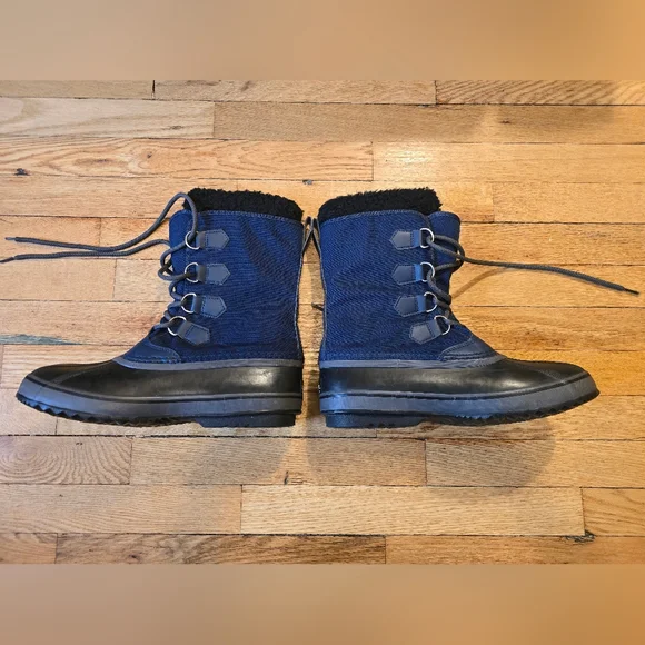 Sorel 1964 PAC Nylon Waterproof Snow Boots in Navy, Black | Mens Size 10 - Picture 3 of 16